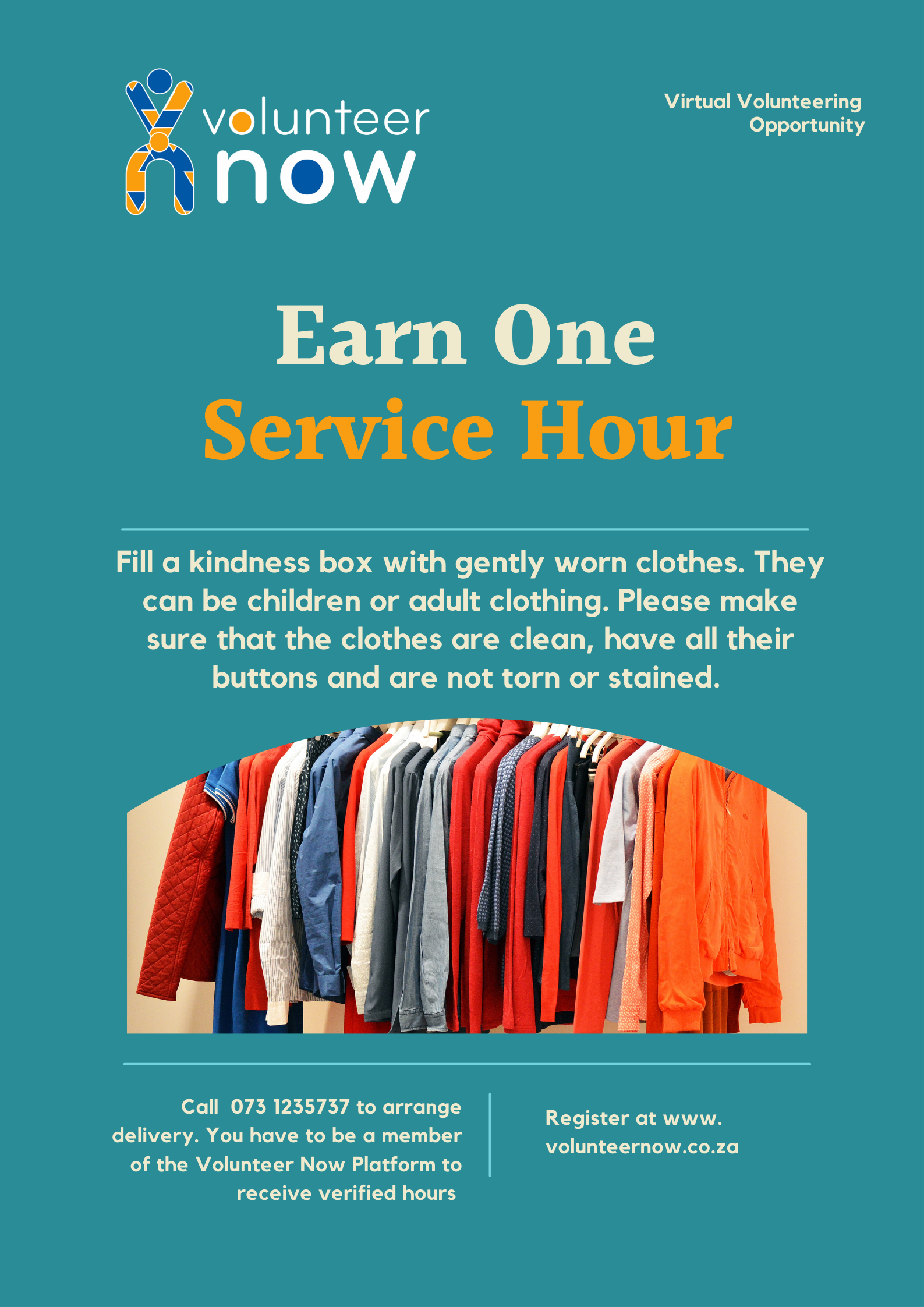 Gently Worn Cloths needed for Service Hours