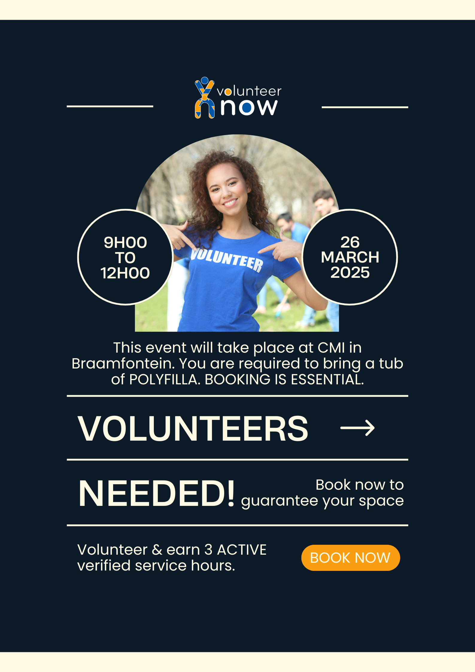 active service opportunity with Volunteer Now 